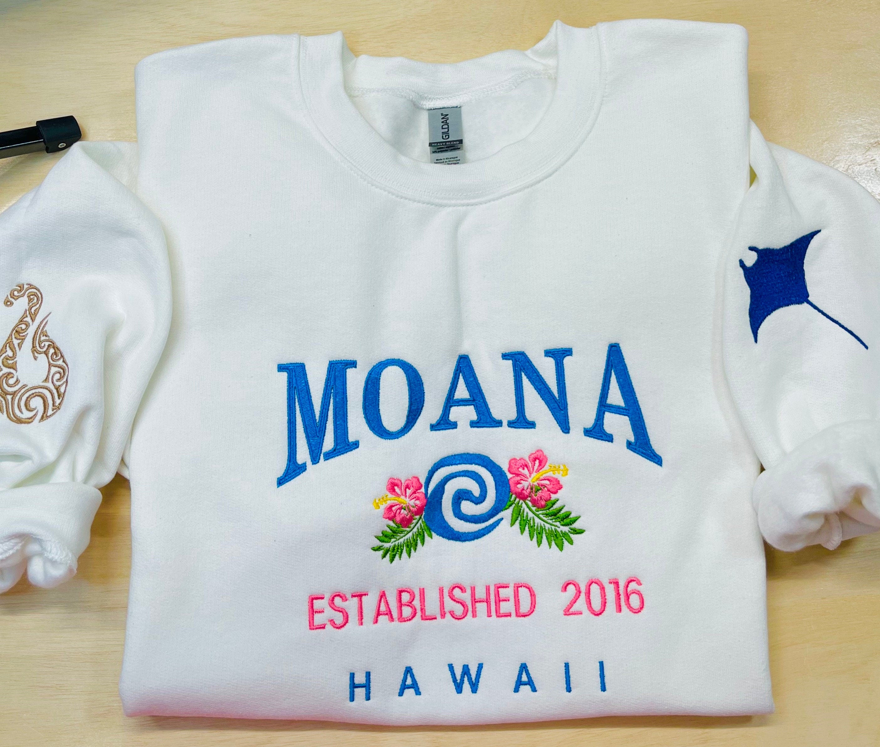 Moana Embroidered Sweatshirt. Comes with Embellishments on the sleeve.