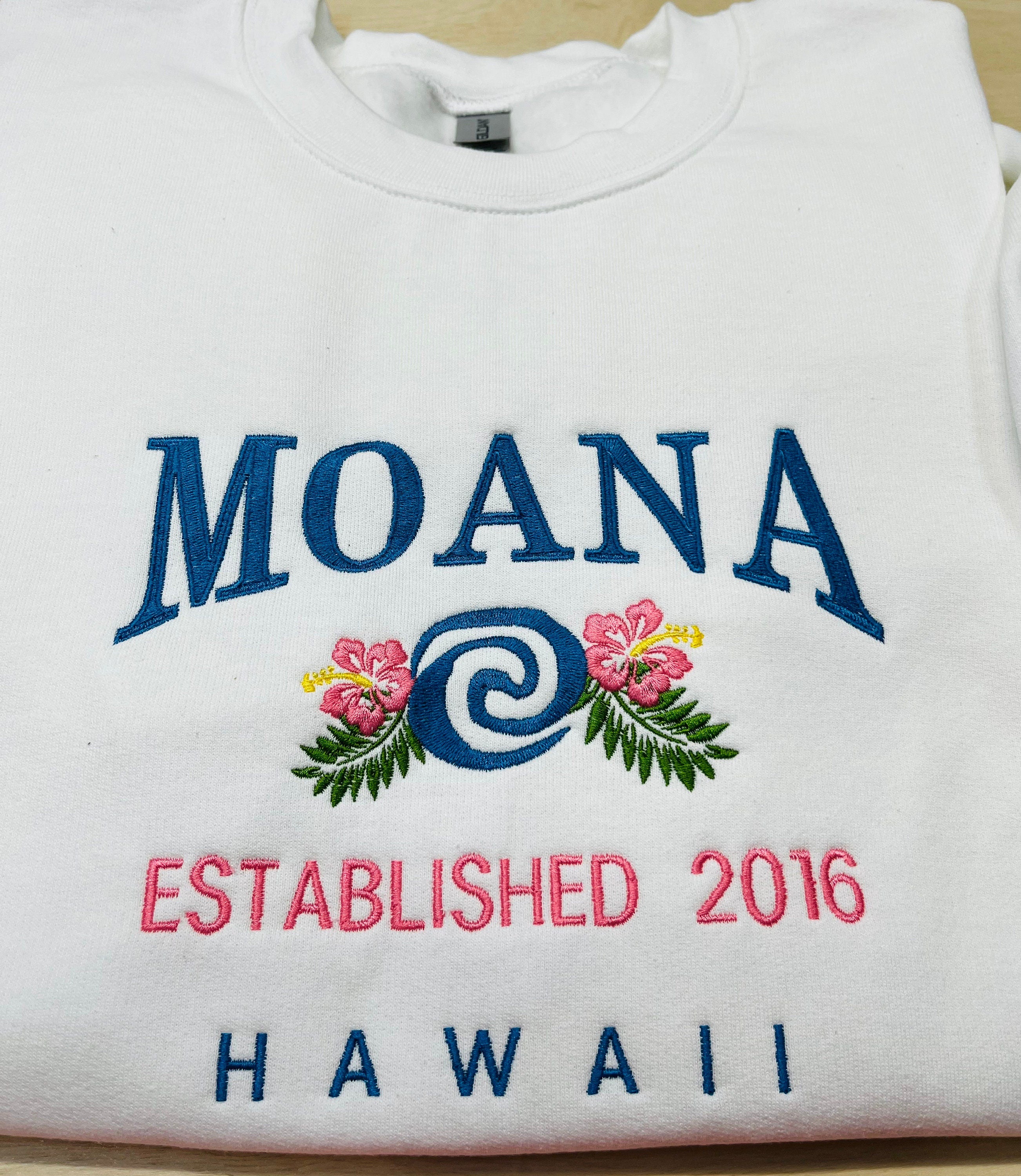Moana Embroidered Sweatshirt. Comes with Embellishments on the sleeve.