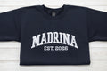 Madrina embroidered soft and cozy sweatshirt. Perfect for your favorite Madrina!