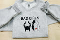 Disney villains Cruella Deville, and Maleficent “Bad Girls” sweatshirt.  Keeps you warm this fall season.
