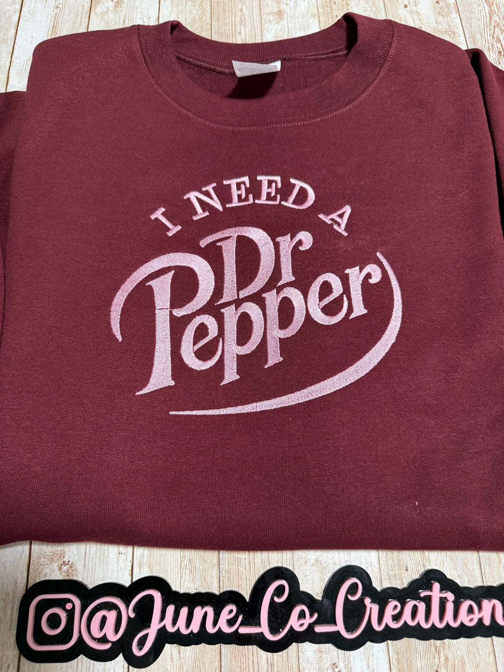 Dr Pepper embroidered sweatshirt