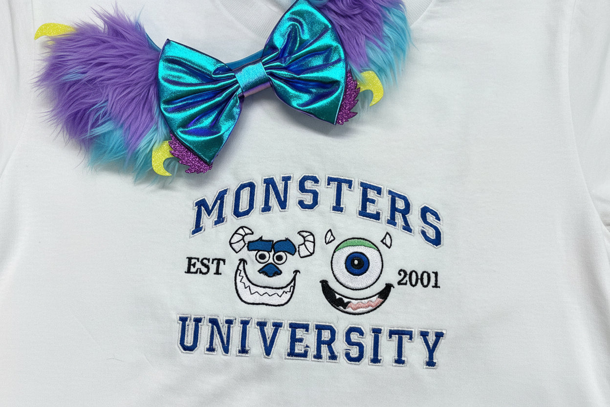 Monsters University Disney Sweatshirt, T-shirt or LongSleeve T-shirt. Unique Pixar Merchandise. Women, Men and Children. Magical. Disneyland