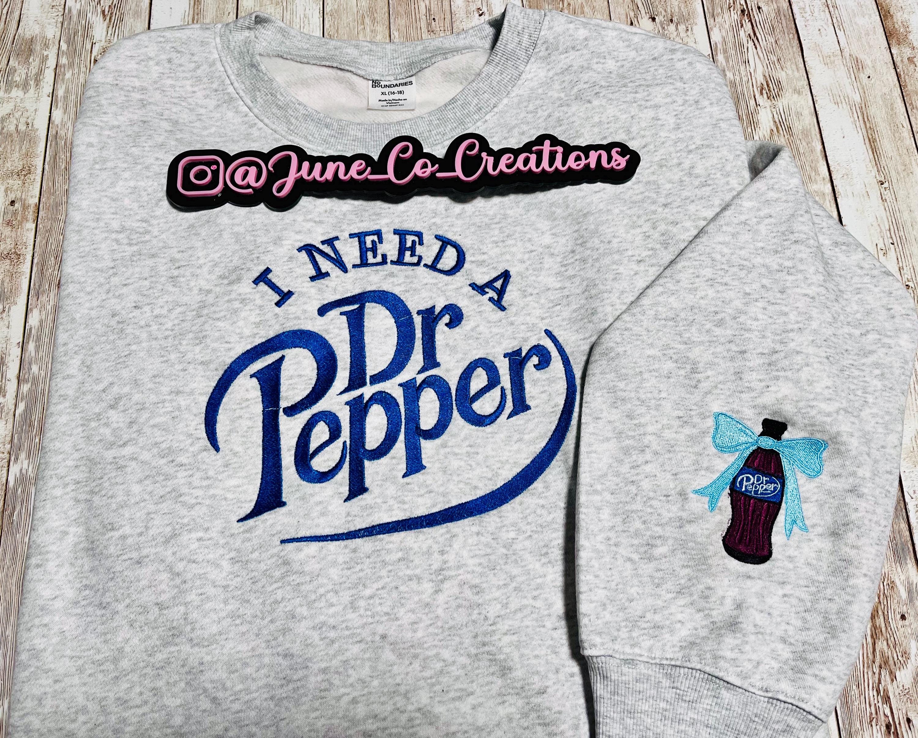 Dr Pepper embroidered sweatshirt