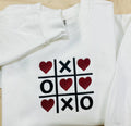 Youth TIC TAC TOE! Sweet Heart Valentine Embroidered Sweatshirt