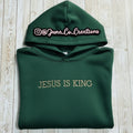 Jesus is King embroidered soft and cozy sweatshirt.