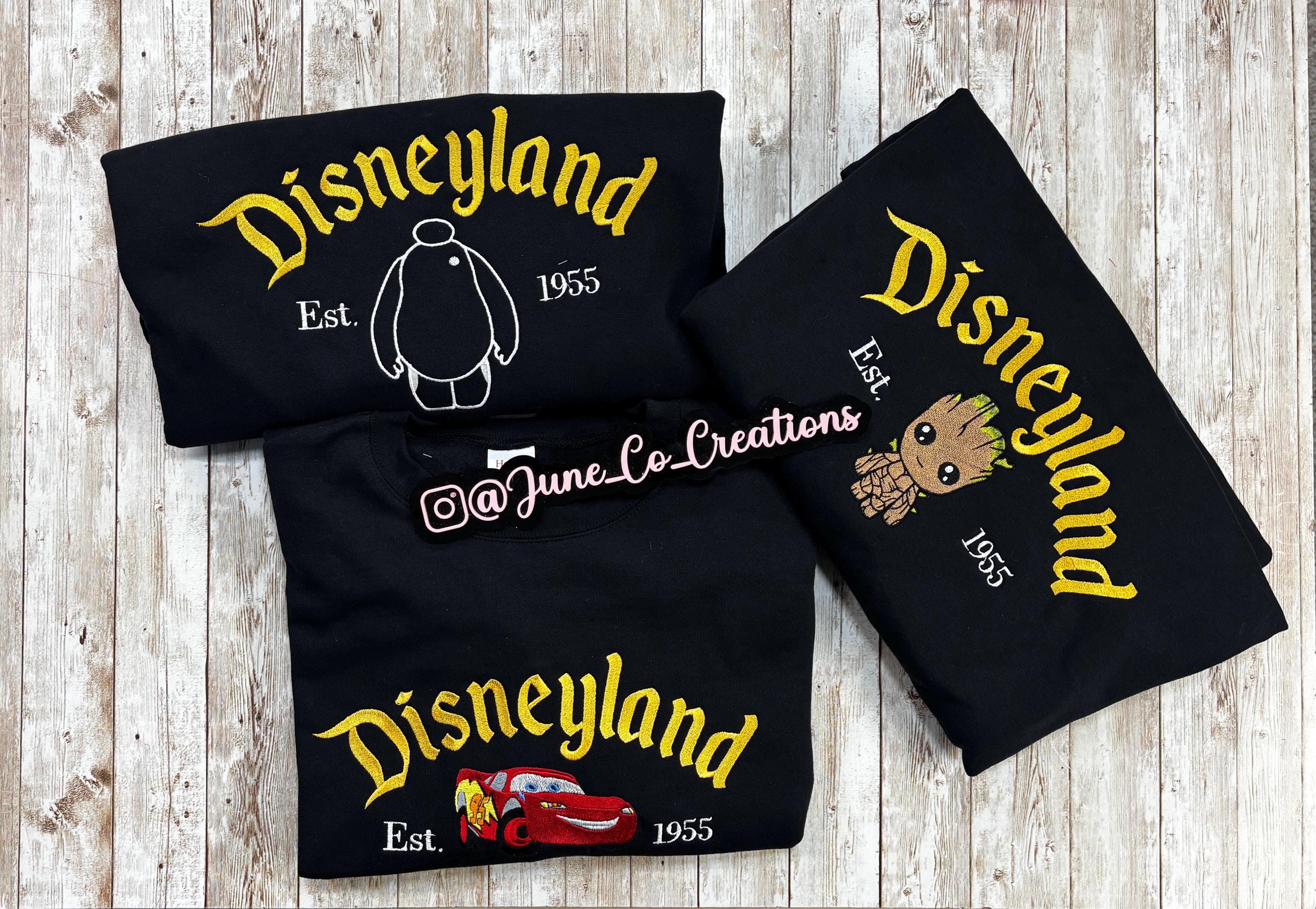 Disneyland Character. Cozy embroidered Sweatshirt.  Featuring Disney classic icons. All the things you love Disney.