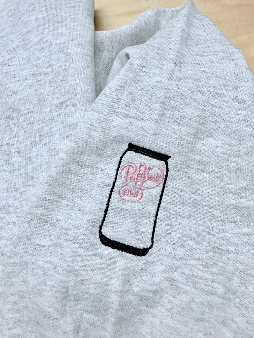 Diet Dr. Pepper embroidered sweatshirt. Cozy and soft made to order