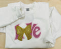 YOUTH Sparkling LOVE BOW Embroidered Sweatshirt