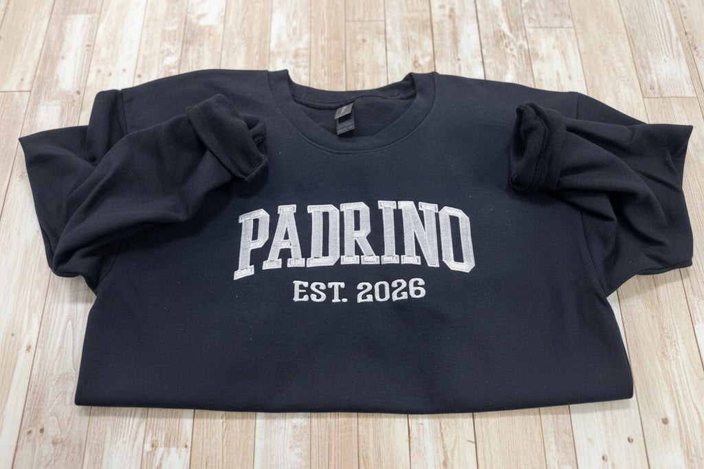 Padrino embroidered soft and cozy sweatshirt. Perfect for your favorite Padrino.