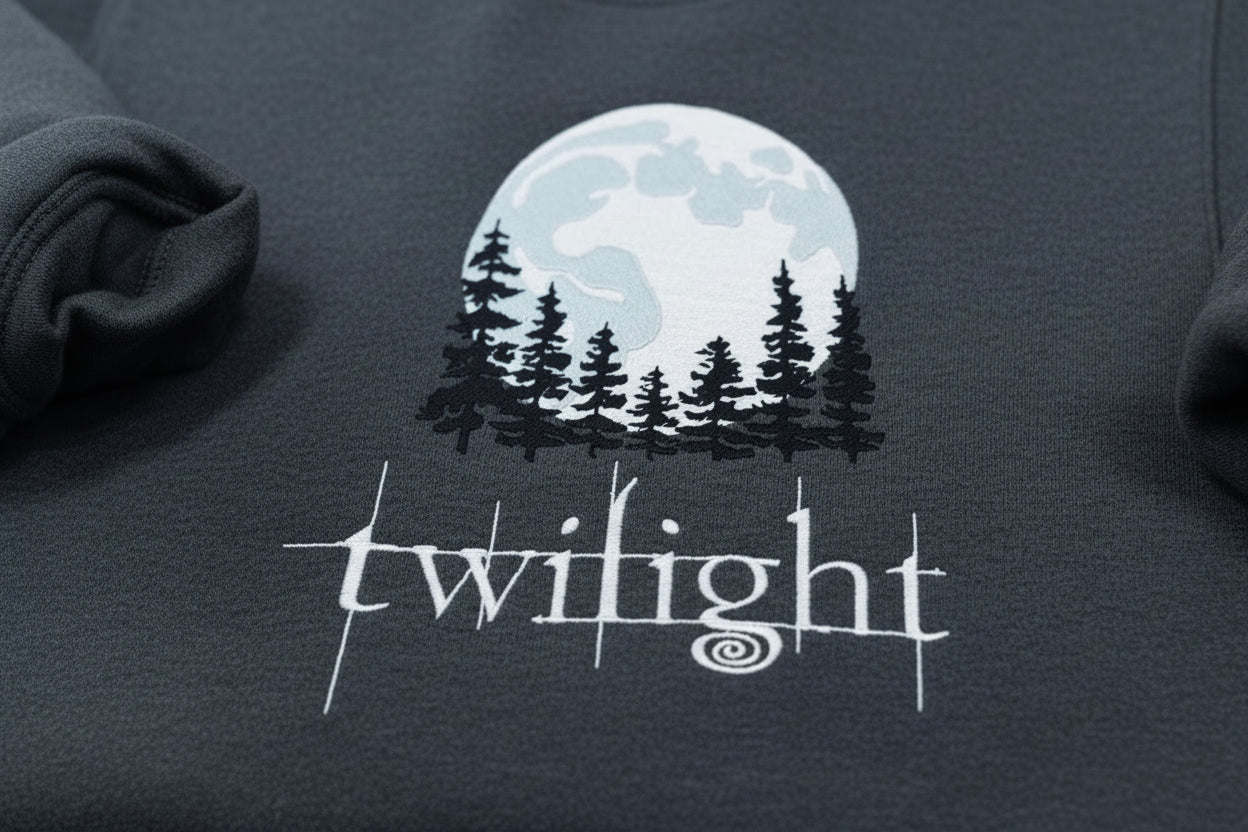 TWILIGHT! Twilight Moon Embroidered Sweatshirt