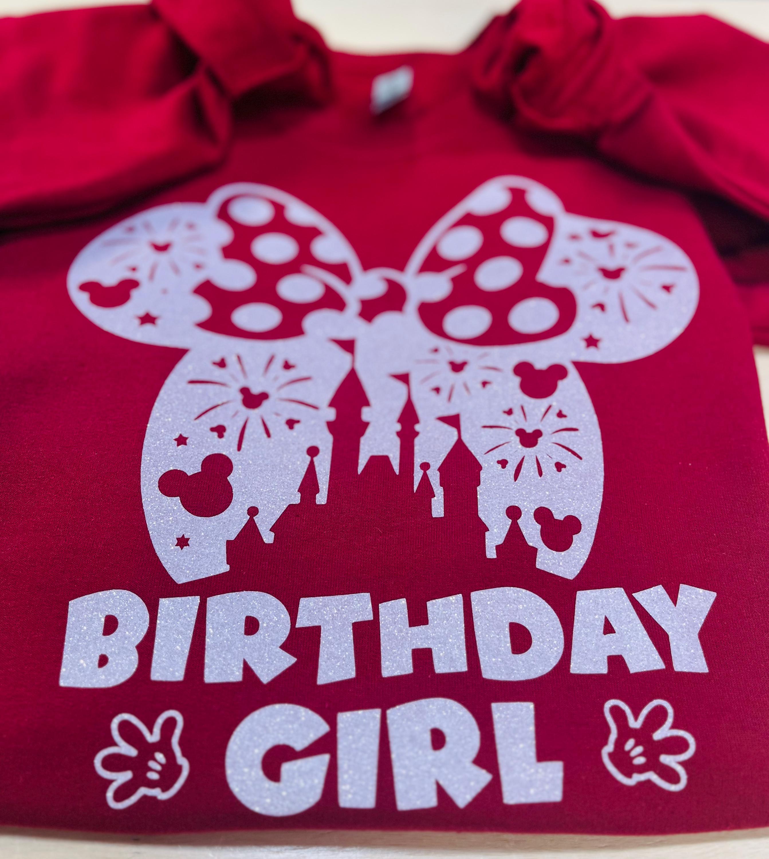 Birthday Girl Minnie Disney T-Shirt, Sweatshirt or Hoodie