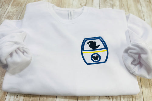 Classic Donald Duck Sparkly Gondola embroidered Sweatshirt