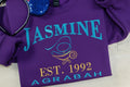 Jasmin embroidered sweatshirt. Est 1992 Agrabah