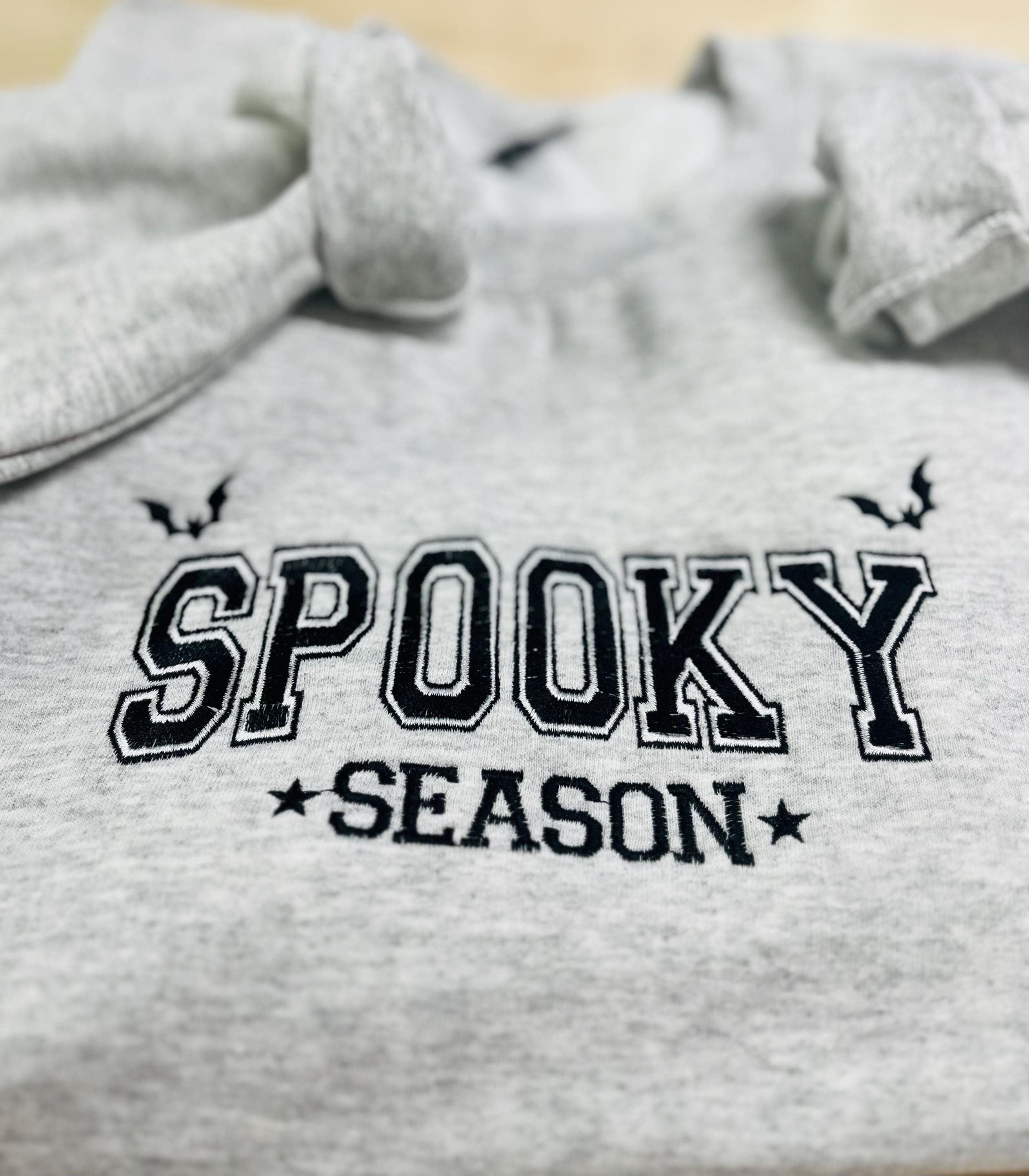 Halloween Spooky Season Embroidered Sweatshirt. this cozy, comfy, and soft sweatshirt is perfect . Keeps you warm this fall season.
