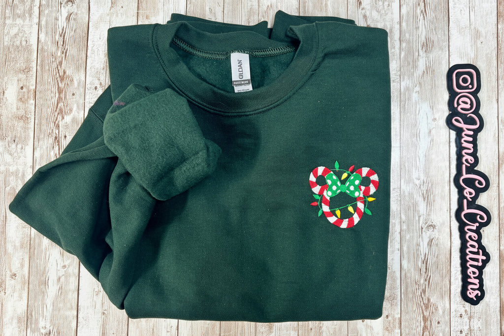 Minnie Christmas embroidered Sweatshirt