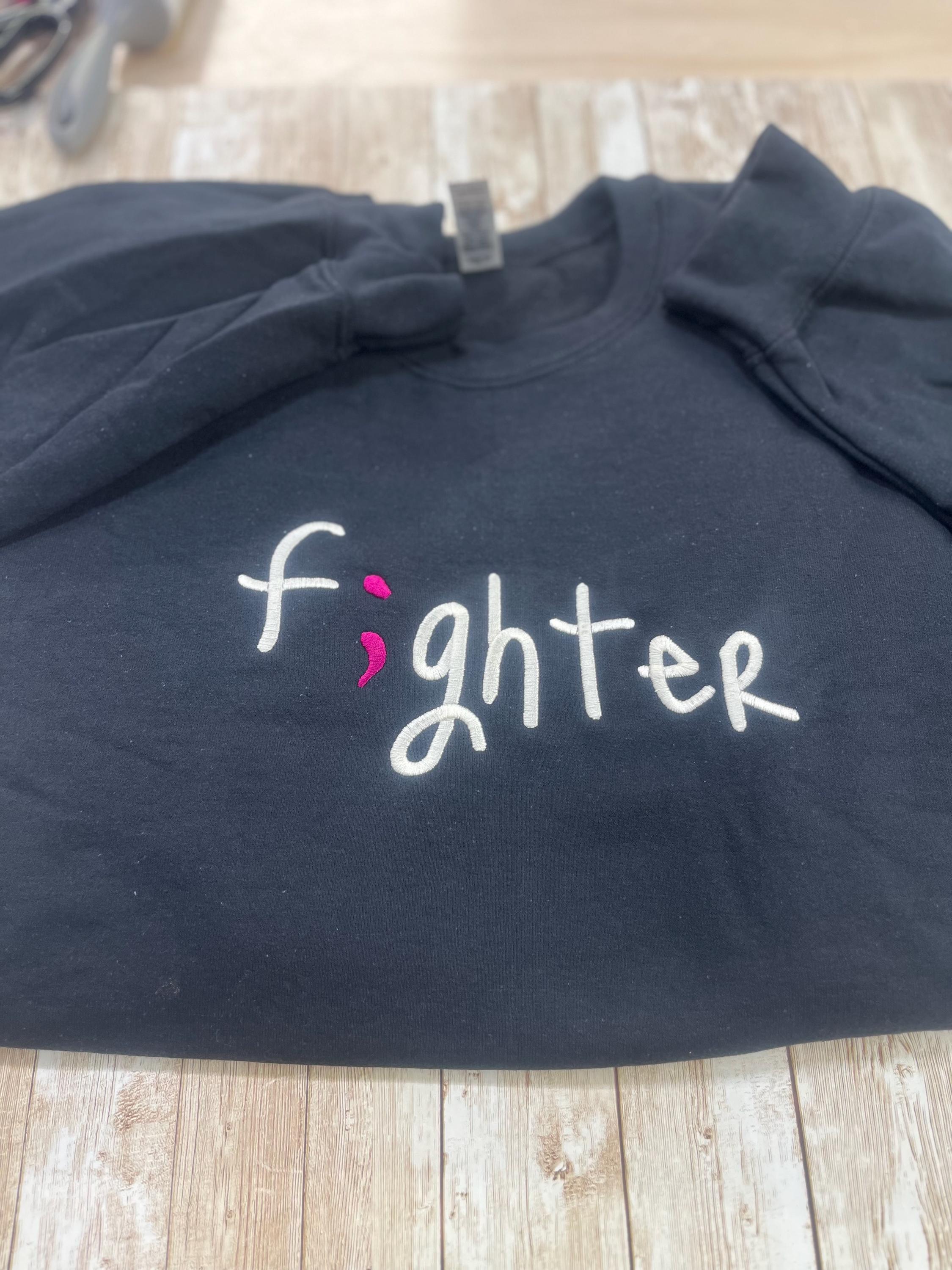 F;ghter Embroidered Sweatshirt