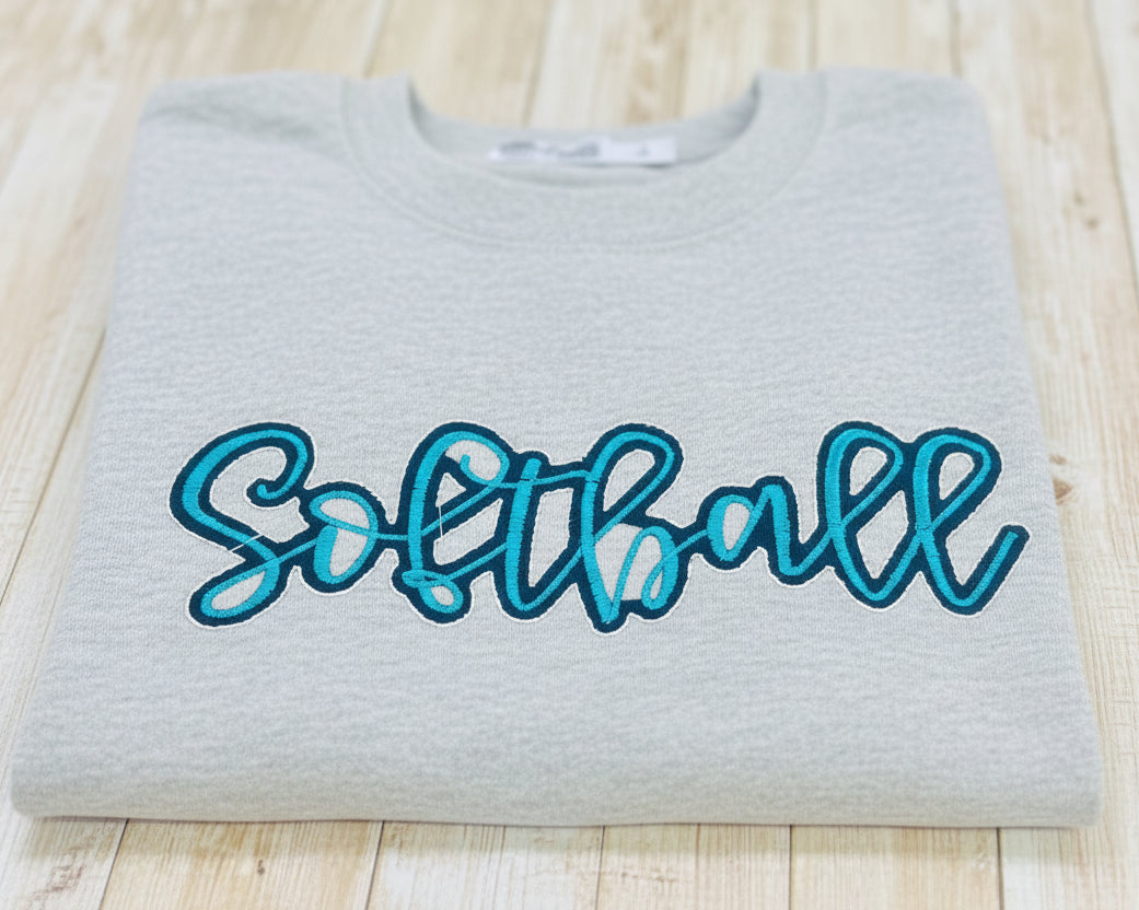 Softball Embroidered T-Shirt