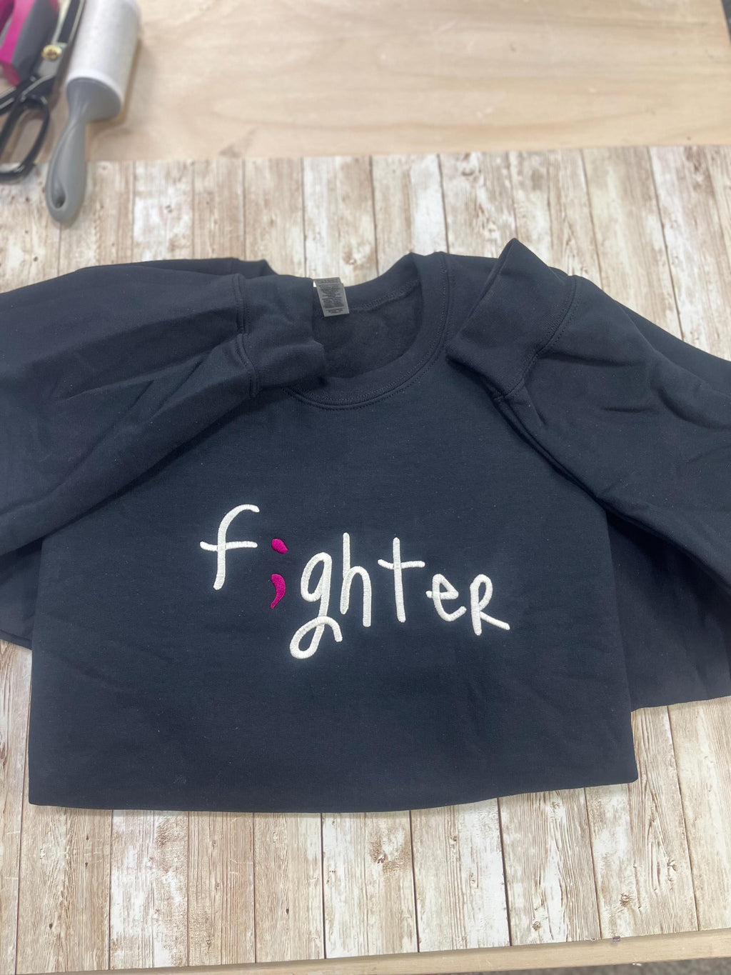 F;ghter Embroidered Sweatshirt