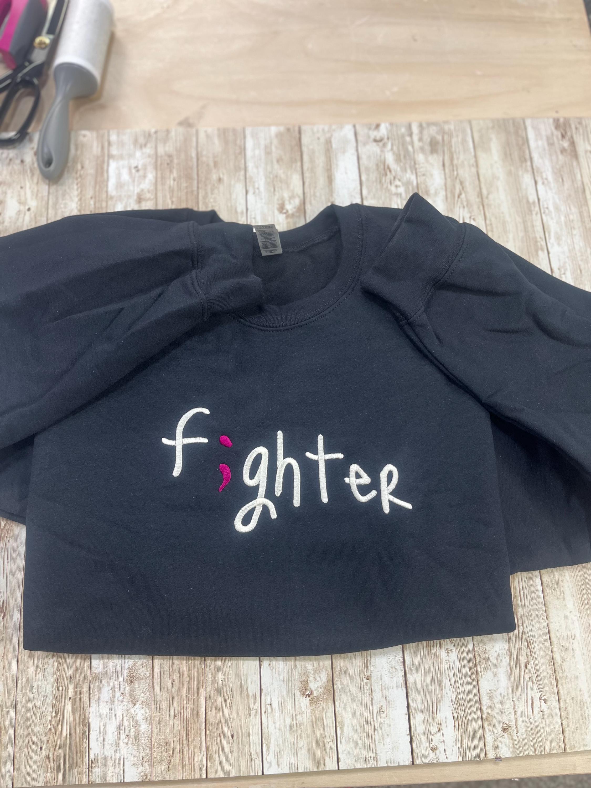 F;ghter Embroidered Sweatshirt