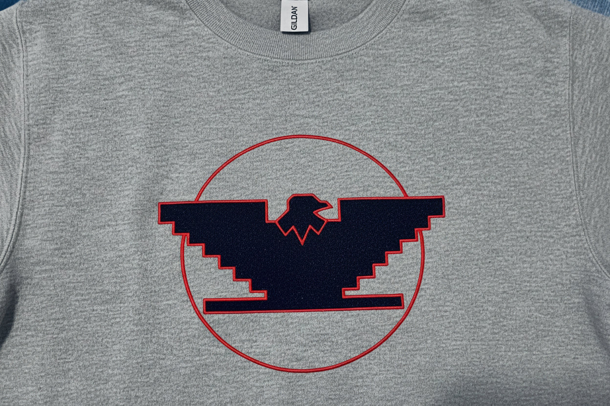 Huelga Bird embroidered sweatshirt, T-shirt, or hoodie. Made to order for that special someone. or treat yourself to this unique brand.