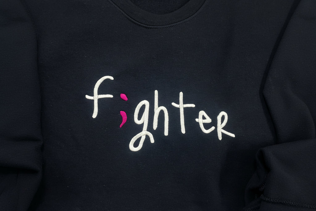 F;ghter Embroidered Sweatshirt