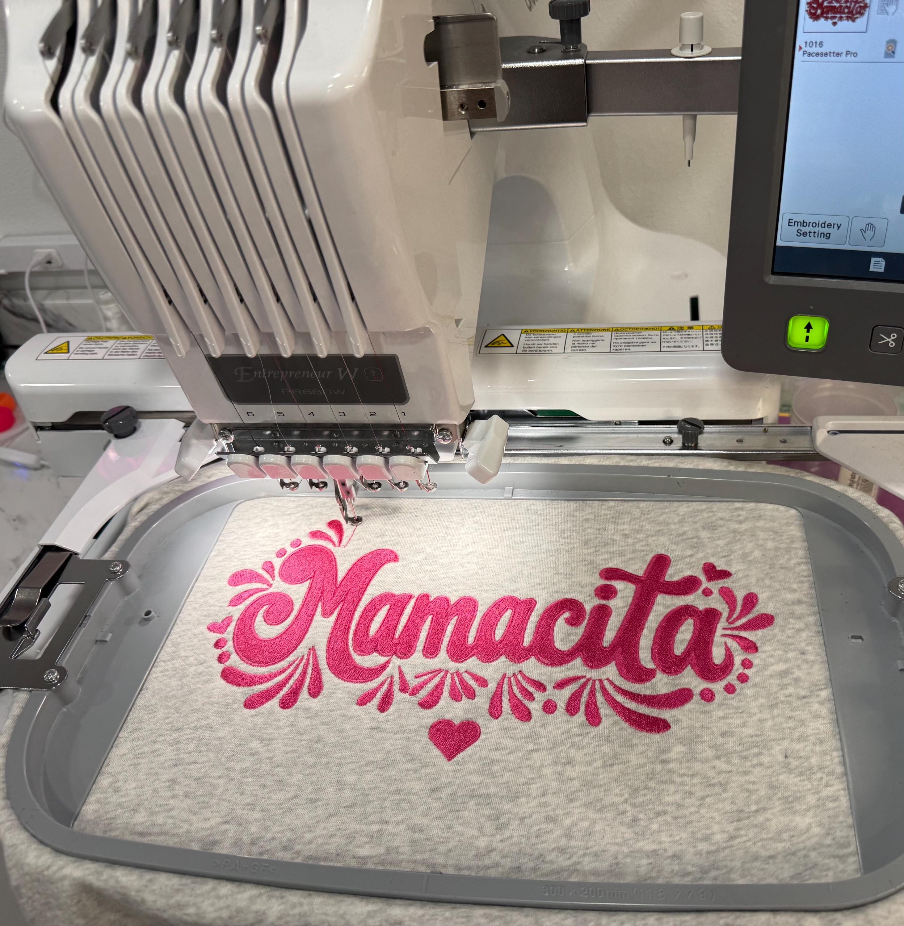 Mamacita embroidered sweatshirt. Perfect for your favorite mamacita. Treat yourself or great for a unique gift