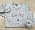 Daisy Duck embroidered sweatshirt. Handmade Daisy Duck sweatshirt. Custom  apparel. Women Disney sweatshirt.
