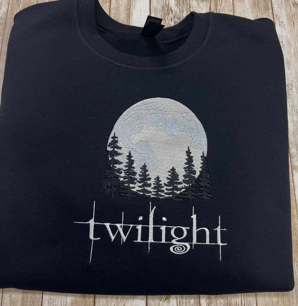 TWILIGHT! Twilight Moon Embroidered Sweatshirt