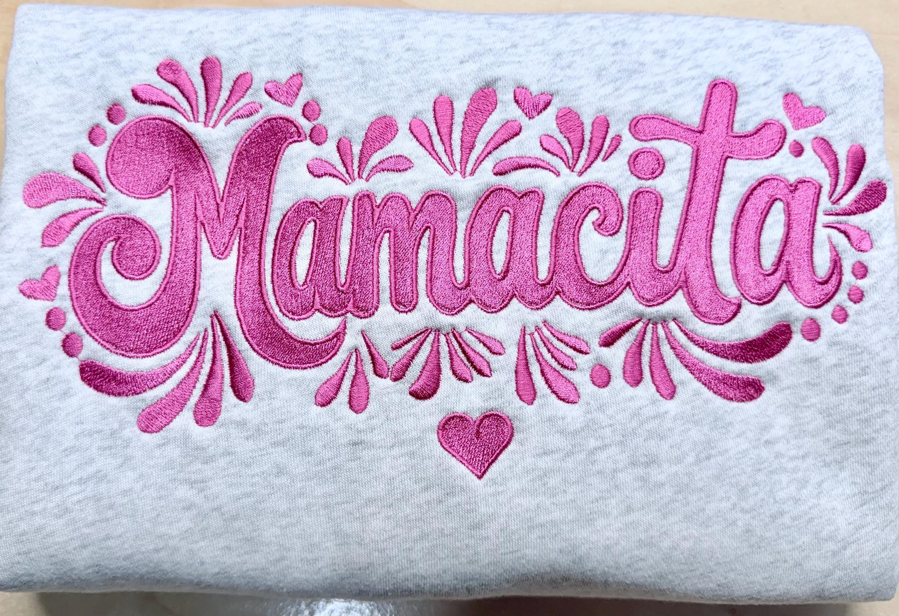 Mamacita embroidered sweatshirt. Perfect for your favorite mamacita. Treat yourself or great for a unique gift