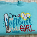 Softball Kinda Girl Embroidered Sweatshirt