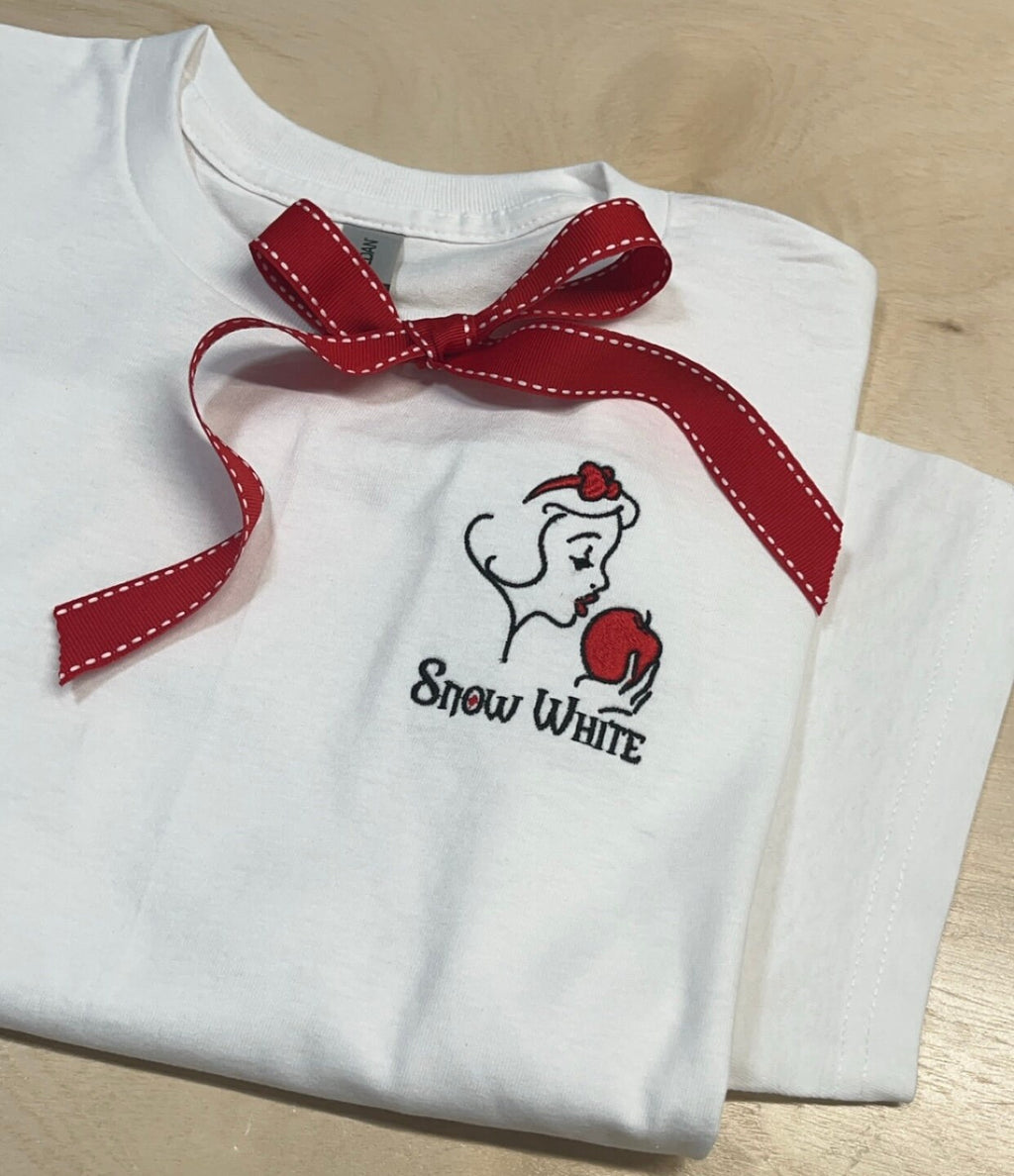 Snow White Embroidered T-shirt, Disney Princess Tee