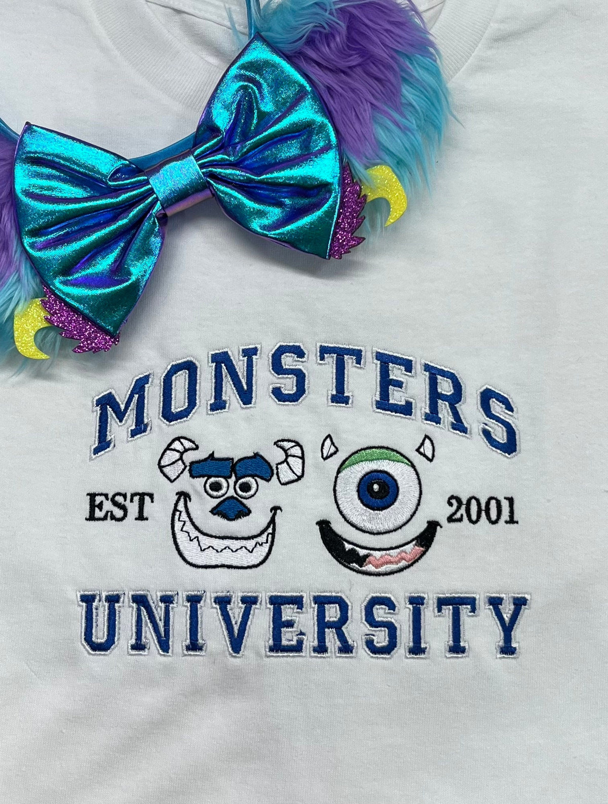 Monsters University Embroidered Disney Sweatshirt, Pixar Tee