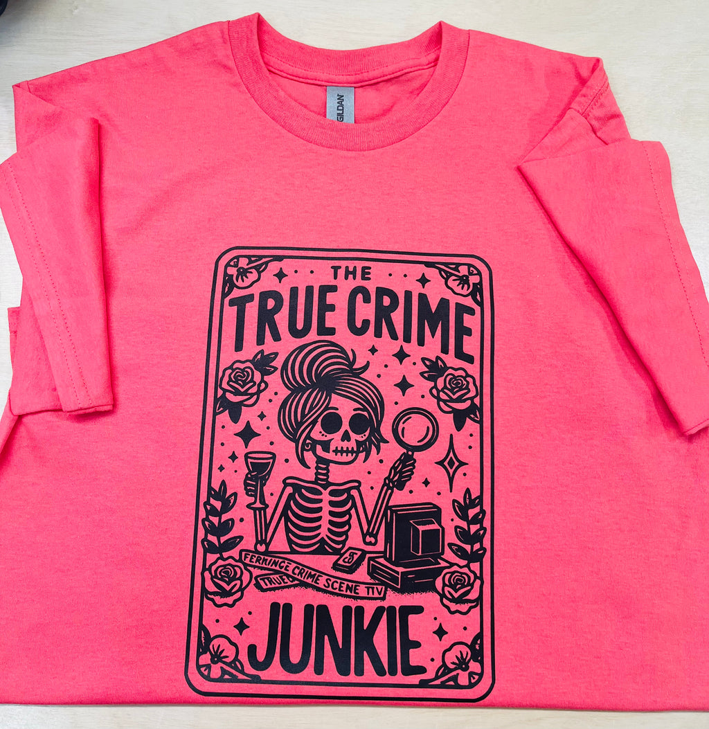 True Crime Junkie Tarot Card T-Shirt