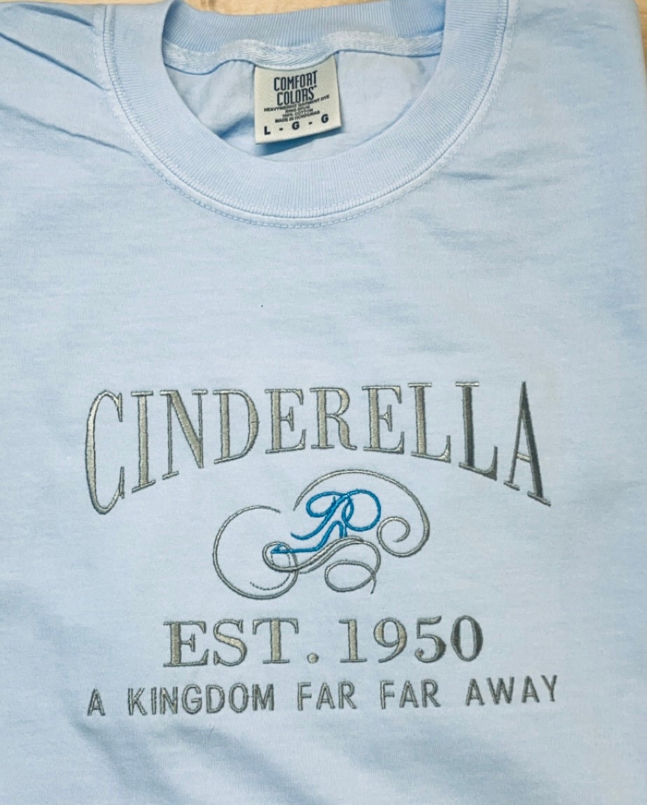 Embroidered Cinderella T-Shirt, Disney Princess Tee