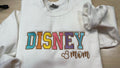 Embroidered Disney Mom Sweatshirt, Metallic Gold Outline