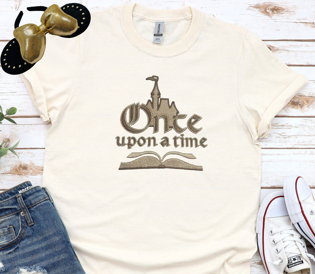 Once Upon A Time Embroidered Shirt, Fairy Tale Tee