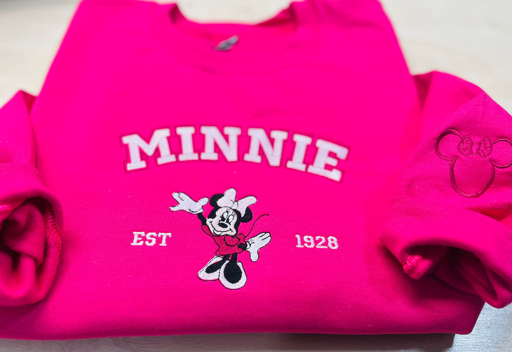 Pretty in Pink Minnie Mouse Sweatshirt, T-Shirt or Hoodie