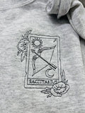 Tarot Card Zodiac Sign Embroidered Sweatshirt. Keeps you warm and cozy this fall season.