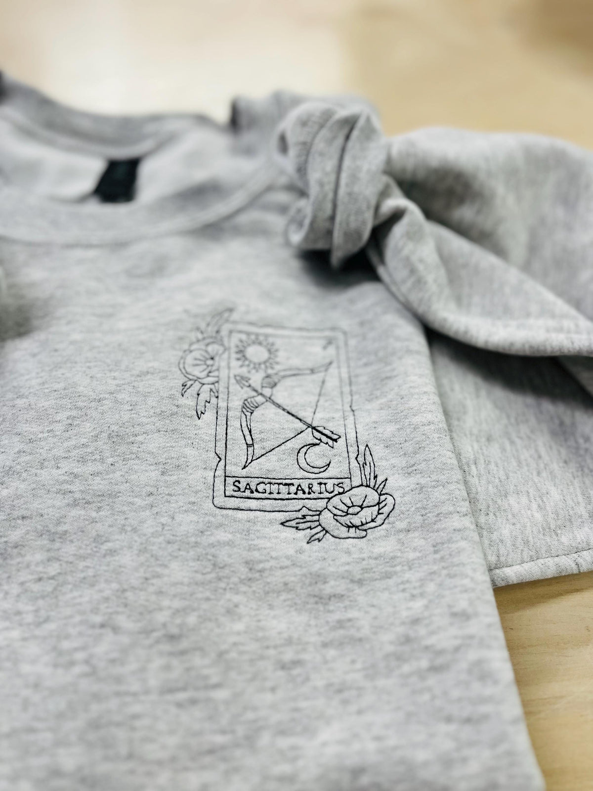 Tarot Card Zodiac Sign Embroidered Sweatshirt. Keeps you warm and cozy this fall season.