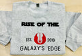 Rise of the Resistance Embroidered Sweatshirt- Est. 2019 Galaxy's Edge- Star Wars inspired Cozy Apparel