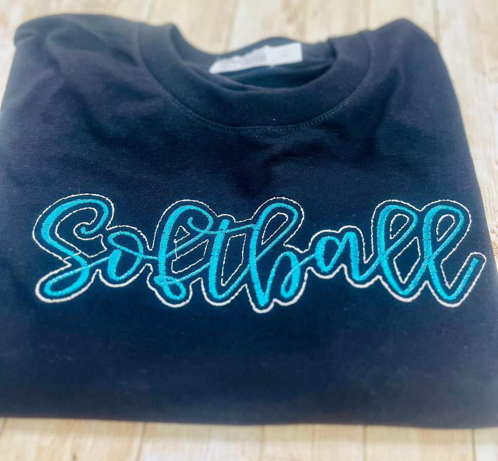 Softball Embroidered T-Shirt