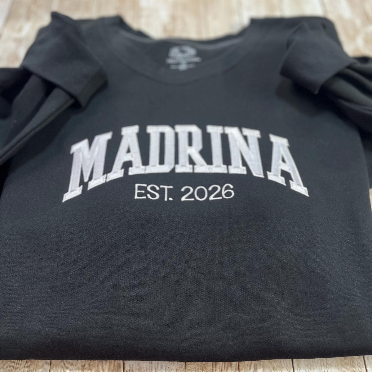Madrina embroidered soft and cozy sweatshirt. Perfect for your favorite Madrina!