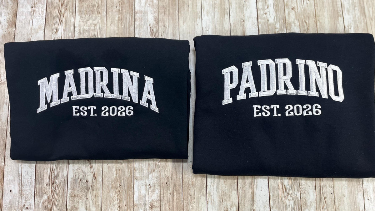 Padrino embroidered soft and cozy sweatshirt. Perfect for your favorite Padrino.