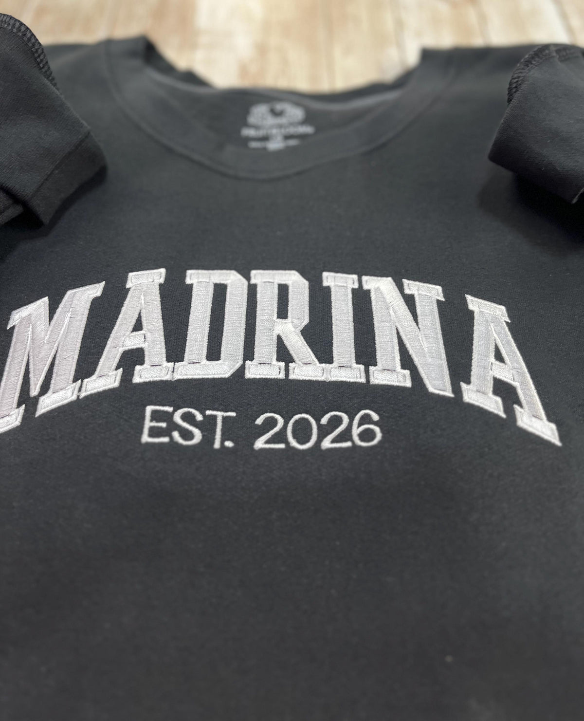 Madrina embroidered soft and cozy sweatshirt. Perfect for your favorite Madrina!