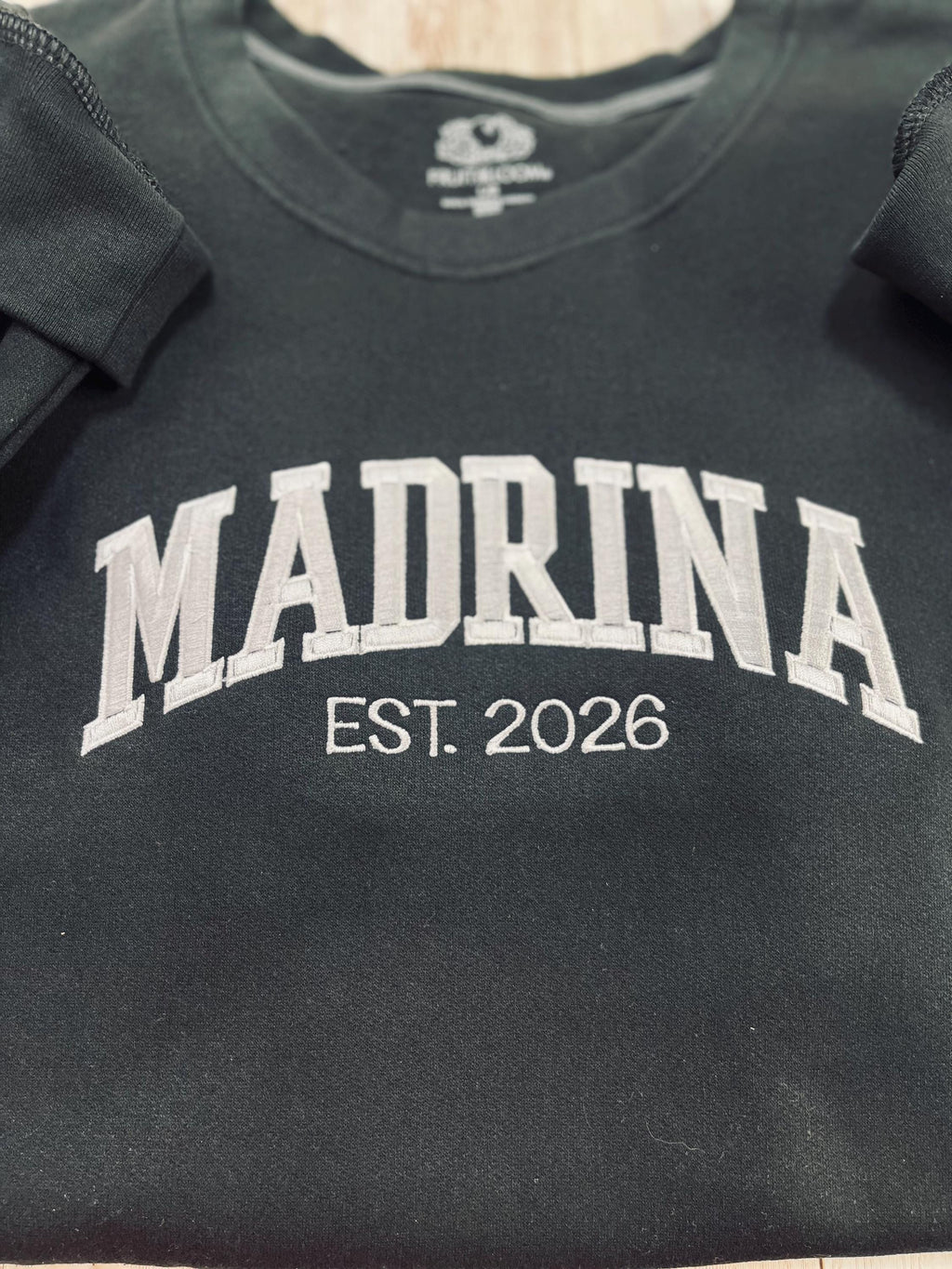 Madrina embroidered soft and cozy sweatshirt. Perfect for your favorite Madrina!