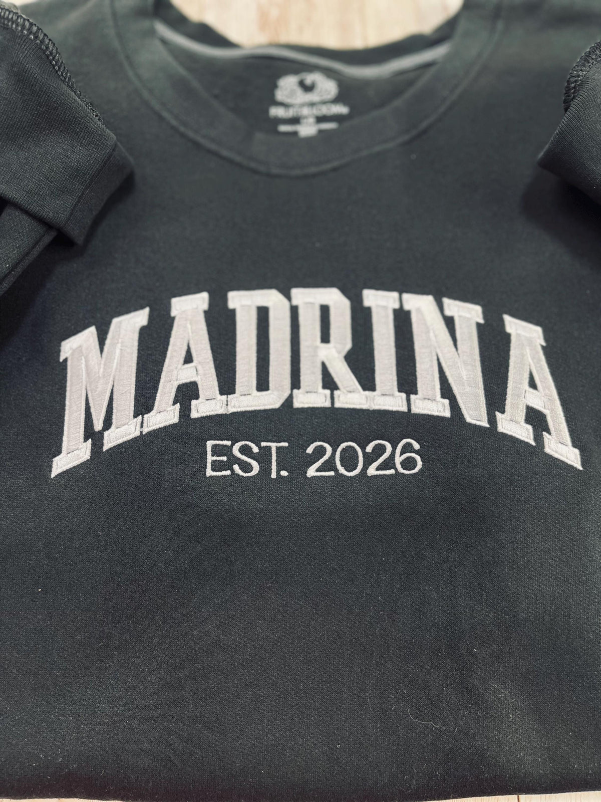 Madrina embroidered soft and cozy sweatshirt. Perfect for your favorite Madrina!