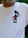 Classic Mickey Mouse. Pocket design of Mickey and his dance pose.