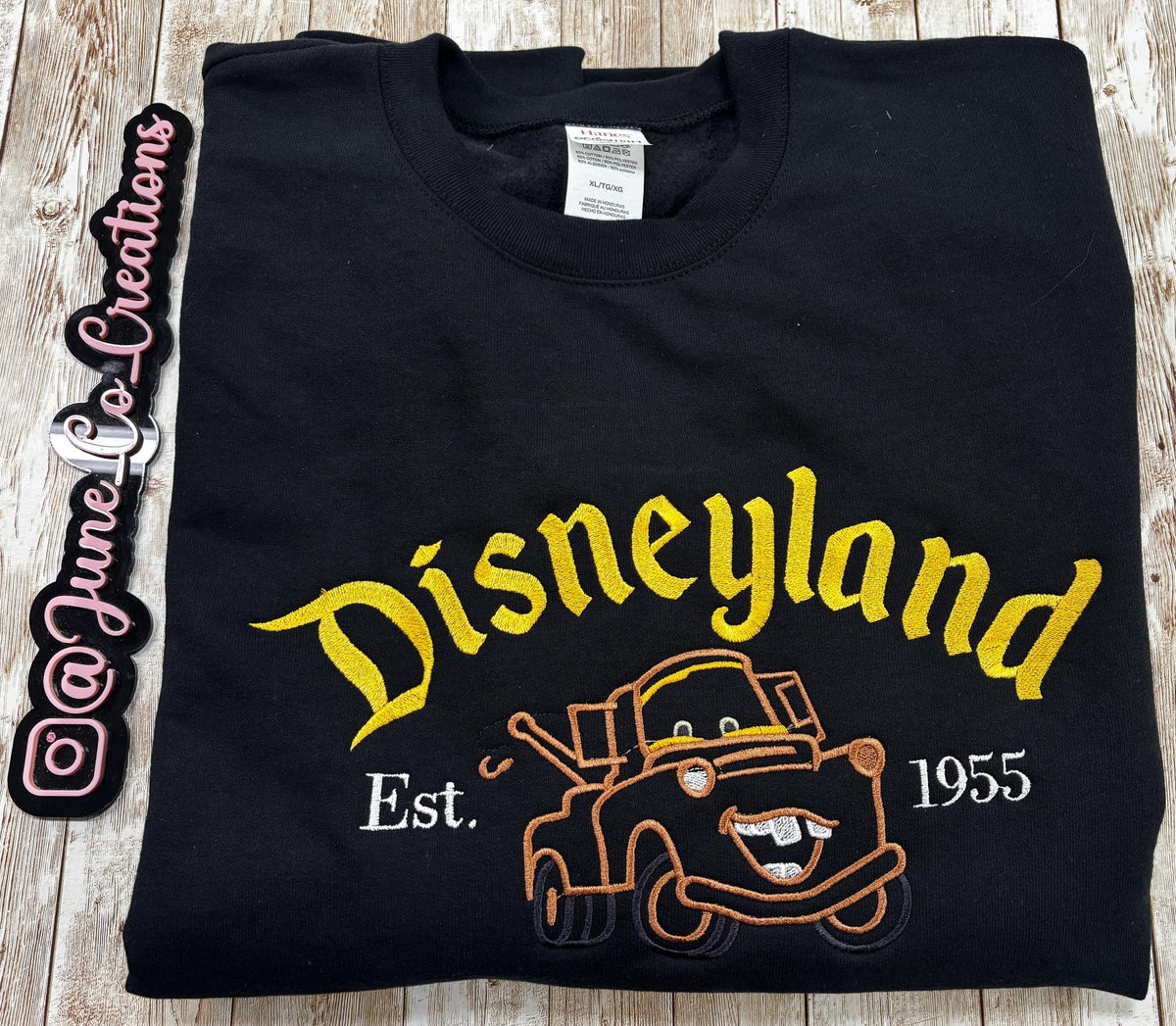 Disneyland Character. Cozy embroidered Sweatshirt. Featuring Disney classic icons. All the things you love Disney.