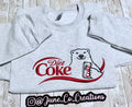 I need a Diet Coke polar bear embroidered cozy sweatshirt comes with a mini sized Diet Coke on the sleeve.