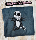 Celebrate the season with our cozy embroidered sweatshirt featuring Jack Skellington!